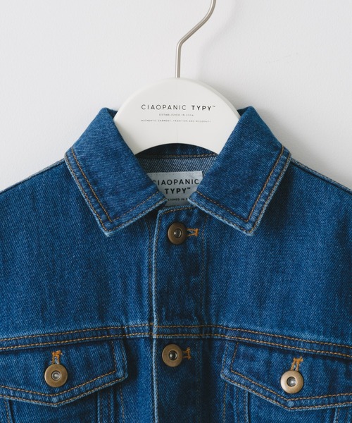 CIAOPANIC TYPY（チャオパニックティピー）の「【KIDS】【TYPY DENIM】甘織りデニムジャケット（デニムジャケット・キッズ・ネイビー/サックスブルー・S/M/L/XL/XXL）」の7枚目の写真