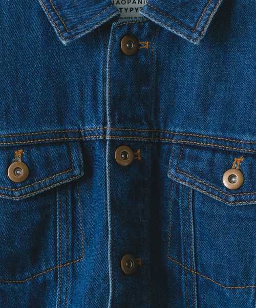 CIAOPANIC TYPY（チャオパニックティピー）の「【KIDS】【TYPY DENIM】甘織りデニムジャケット（デニムジャケット・キッズ・ネイビー/サックスブルー・S/M/L/XL/XXL）」の5枚目の写真