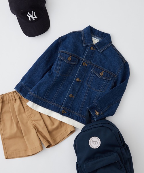 CIAOPANIC TYPY（チャオパニックティピー）の「【KIDS】【TYPY DENIM】甘織りデニムジャケット（デニムジャケット・キッズ・ネイビー/サックスブルー・S/M/L/XL/XXL）」の18枚目の写真
