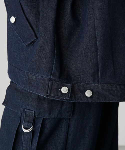 forksy.(フォルクシー)の「【forksy.】マルチウェイデニムオーバーサイズジップワークジャケット(デニムジャケット・レディース・インディゴブルー/アイボリー/ダークグレー/ブルー/サックスブルー系1・FREE)」の14枚目の写真