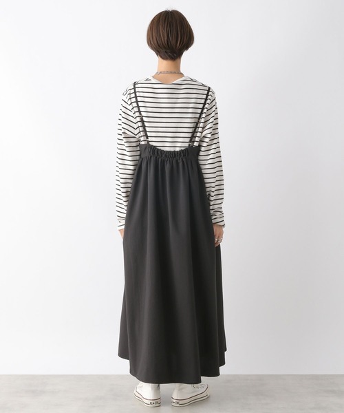 LEPSIM（レプシィム）の「キリカエギャザーキャミワンピース　970843（ワンピース・レディース・カーキブラウン/ブラック・FREE）」の8枚目の写真