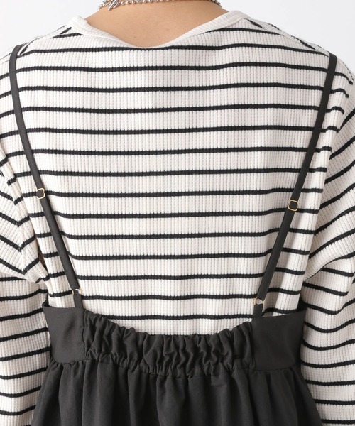 LEPSIM（レプシィム）の「キリカエギャザーキャミワンピース　970843（ワンピース・レディース・カーキブラウン/ブラック・FREE）」の13枚目の写真