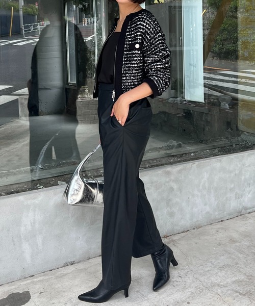 専用　ガリャルダガランテ ノーカラー ツイードジャケット　ブラック　黒 専用 ガリャルダガランテ ノーカラー ツイードジャケット ブラック 黒