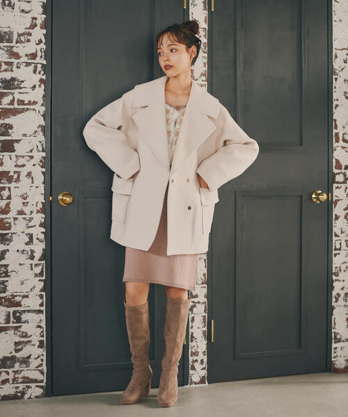 セール】◇ウールカルゼシリーズ コート（ピーコート）｜JILL by