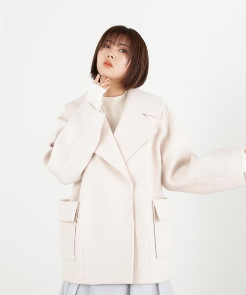 セール】◇ウールカルゼシリーズ コート（ピーコート）｜JILL by
