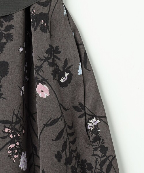 ハーバルフロープリント8分袖 ワンピース（ワンピース）｜自由区