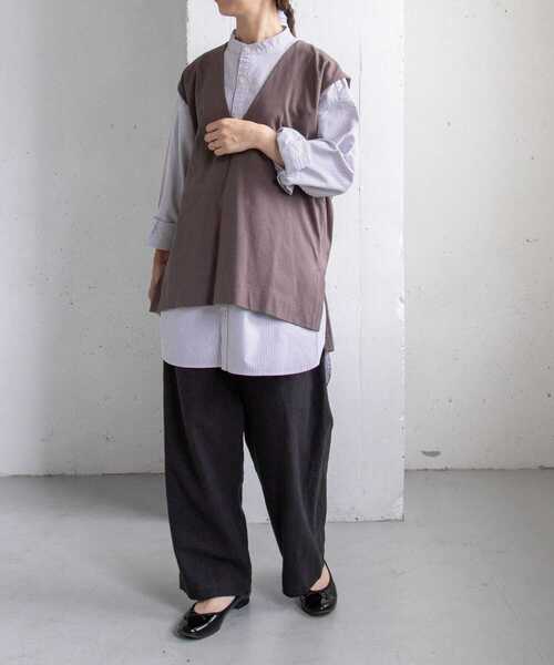 FORK&SPOON（フォークアンドスプーン）の「FORK&SPOON　オックスロングシャツ（シャツ/ブラウス・レディース・ブラウン系その他/ブルー系その他/オフホワイト・1）」の13枚目の写真