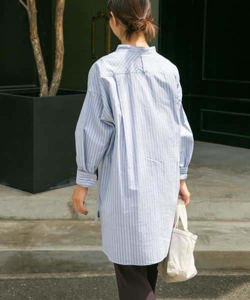FORK&SPOON（フォークアンドスプーン）の「FORK&SPOON　オックスロングシャツ（シャツ/ブラウス・レディース・ブラウン系その他/ブルー系その他/オフホワイト・1）」の16枚目の写真