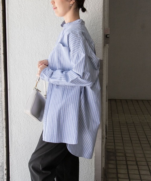 FORK&SPOON（フォークアンドスプーン）の「FORK&SPOON　オックスロングシャツ（シャツ/ブラウス・レディース・ブラウン系その他/ブルー系その他/オフホワイト・1）」の22枚目の写真