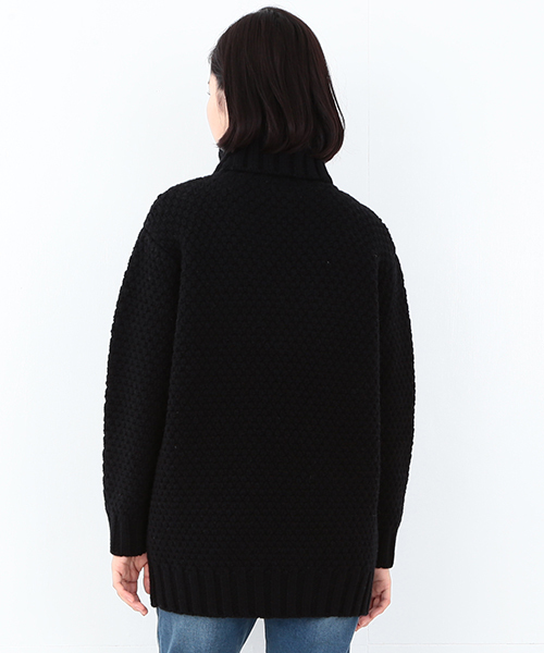 BEAMS BOY（ビームスボーイ）の「BEAMS BOY / 手編 BIG タートル 15FW（ニット/セーター・レディース・ナチュラル/グレー/ブラック・ONE SIZE）」の20枚目の写真