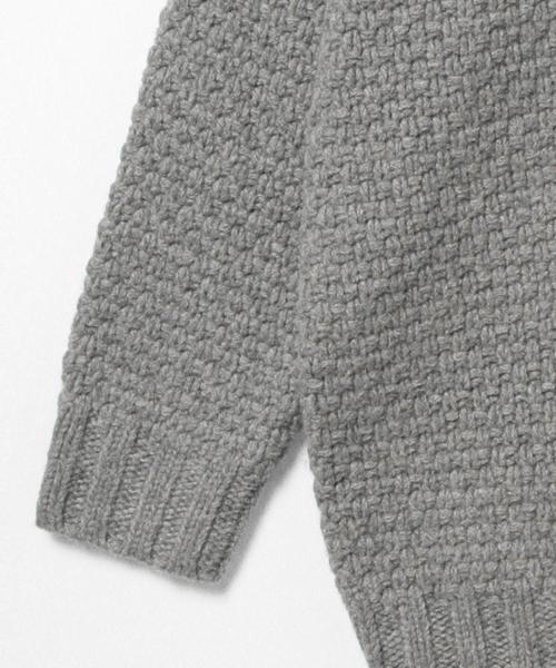 BEAMS BOY（ビームスボーイ）の「BEAMS BOY / 手編 BIG タートル 15FW（ニット/セーター・レディース・ナチュラル/グレー/ブラック・ONE SIZE）」の9枚目の写真