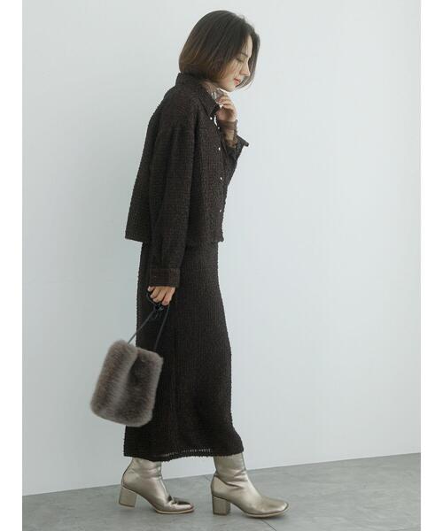 Te chichi（テチチ）の「フェザーシフォンショートシャツ（シャツ/ブラウス・レディース・ブラウン/オフホワイト・F）」の19枚目の写真