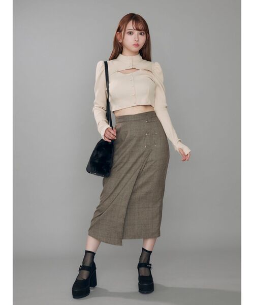 EATME イートミー 新品タグ付き カットアウトショルダーリブTOP セール】カットアウトショルダーリブTOP（Tシャツ/カットソー