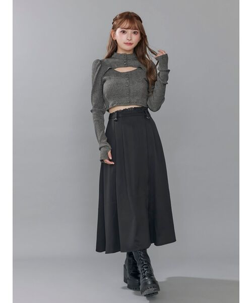 EATME(イートミー)の「カットアウトリブTOP(Tシャツ/カットソー・レディース・アイボリー/グレー/ブラック・FREE)」の20枚目の写真