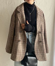 She's Closet（シーズクローゼット）の「グレンチェック柄ダブルテーラードジャケット（テーラードジャケット）」