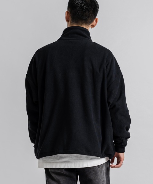 Ressaca(レサーカ)の「ハーフジップトレーナー フリースプルオーバー ワンポイント刺繍トラックジャケット(スウェット・メンズ・オフホワイト/オレンジ/ネイビー/グレー/ブラック/ブルー・L/XL/M)」の12枚目の写真