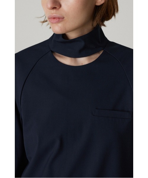 RIM.ARK（リムアーク）の「Open neck blouse オープンネックブラウズ