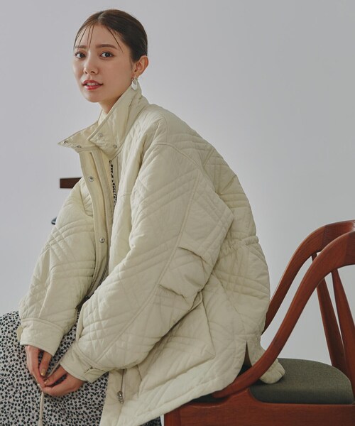 N.(N. Natural Beauty Basic)(エヌエヌナチュラルビューティーベーシック)の「◆キルティングブルゾン(ブルゾン・レディース・ブラック/クリーム/カーキ・MEDIUM)」の13枚目の写真