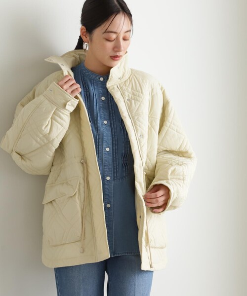 N.(N. Natural Beauty Basic)(エヌエヌナチュラルビューティーベーシック)の「◆キルティングブルゾン(ブルゾン・レディース・ブラック/クリーム/カーキ・MEDIUM)」の15枚目の写真