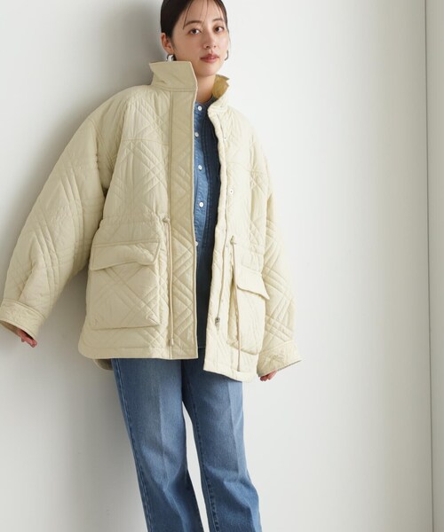 N.(N. Natural Beauty Basic)(エヌエヌナチュラルビューティーベーシック)の「◆キルティングブルゾン(ブルゾン・レディース・ブラック/クリーム/カーキ・MEDIUM)」の16枚目の写真