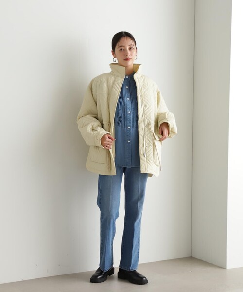 N.(N. Natural Beauty Basic)(エヌエヌナチュラルビューティーベーシック)の「◆キルティングブルゾン(ブルゾン・レディース・ブラック/クリーム/カーキ・MEDIUM)」の20枚目の写真