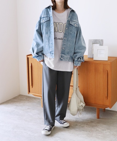 reca(レカ)の「ビッグシルエットロゴロンT(Tシャツ/カットソー・レディース・ブラック/グレー系その他/グレー・FREE)」の8枚目の写真