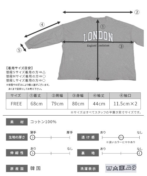 reca(レカ)の「ビッグシルエットロゴロンT(Tシャツ/カットソー・レディース・ブラック/グレー系その他/グレー・FREE)」の17枚目の写真