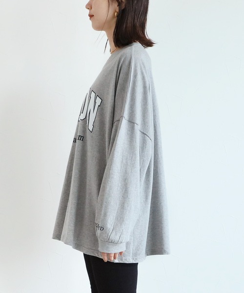reca(レカ)の「ビッグシルエットロゴロンT(Tシャツ/カットソー・レディース・ブラック/グレー系その他/グレー・FREE)」の14枚目の写真