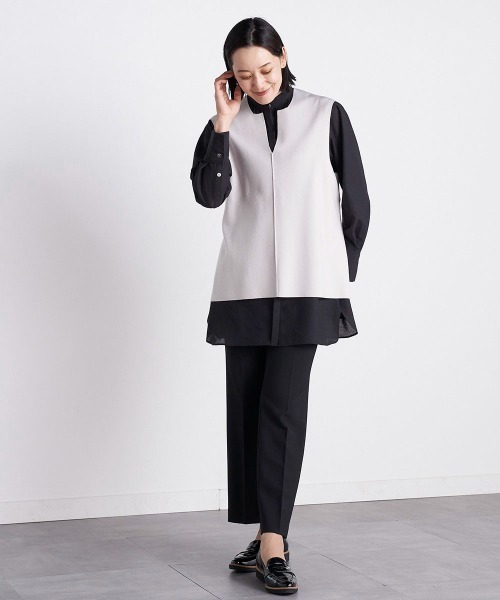 la.f…(ラエフ)の「キーホールネックテンセルニットジレ≪手洗い可能≫(ベスト・レディース・ブラック/グリーン/ベージュ・9号)」の21枚目の写真
