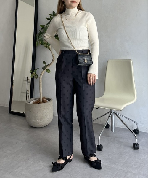 prose verse（プロズヴェール）の「フレアスリーブハイネックニット（ニット/セーター・レディース・イエロー/ホワイト系1/アイボリー/ブラック/ネイビー/ブルー/グレー・ﾌﾘ-）」の21枚目の写真