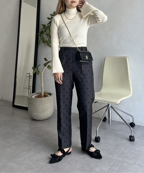 prose verse（プロズヴェール）の「フレアスリーブハイネックニット（ニット/セーター・レディース・イエロー/ホワイト系1/アイボリー/ブラック/ネイビー/ブルー/グレー・ﾌﾘ-）」の22枚目の写真