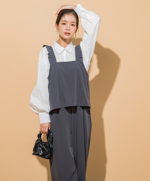 VICKY(ビッキー)の「【KOREAN ITEM】フェイクレザーミニショルダーバッグ(ショルダーバッグ・レディース・オフホワイト/ブラック・FREE)」の5枚目の写真