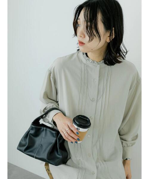 Samansa Mos2 blue（サマンサモスモスブルー）の「フリル衿ブラウス（シャツ/ブラウス・レディース・ベージュ/オフホワイト/ブラック・F）」の3枚目の写真