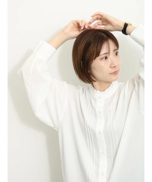 Samansa Mos2 blue（サマンサモスモスブルー）の「フリル衿ブラウス（シャツ/ブラウス・レディース・ベージュ/オフホワイト/ブラック・F）」の5枚目の写真