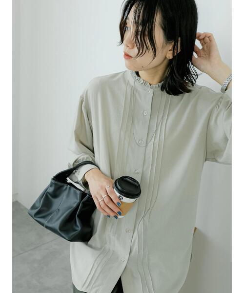 Samansa Mos2 blue（サマンサモスモスブルー）の「フリル衿ブラウス（シャツ/ブラウス・レディース・ベージュ/オフホワイト/ブラック・F）」の20枚目の写真