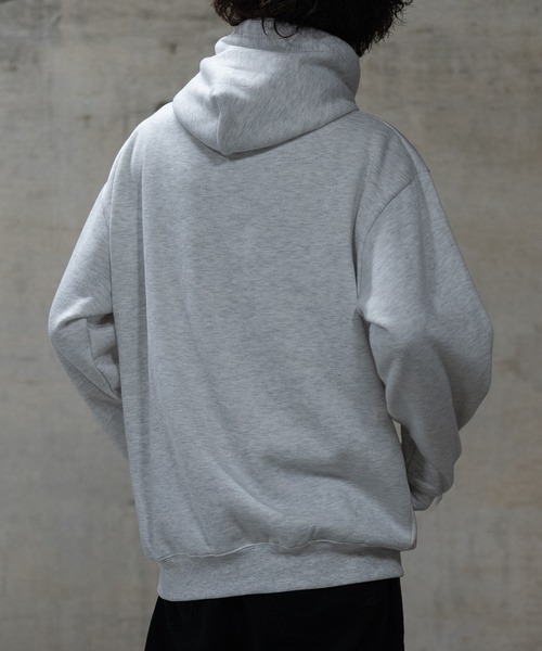 GLOVE HOUSE（グローブハウス）の「【a】TC裏起毛 ワンポイント刺繍 釦使い リラックスフィットパーカー（パーカー・メンズ・ダークグリーン/アッシュグレー/ネイビー/マルチ/ホワイト・MEDIUM/LARGE/X-LARGE）」の13枚目の写真