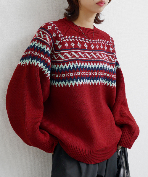 ノルディック柄ニット（ニット/セーター）｜Chillfar（チルファー）の