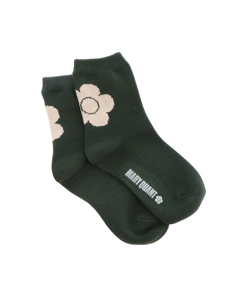 MARY QUANT（マリークワント）の「ビッグデイジーウォーム ソックス（ソックス/靴下・レディース・グリーン/ブラック/ネイビー/グレー・FREE）」の8枚目の写真