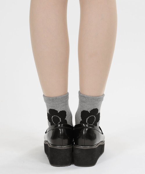 MARY QUANT（マリークワント）の「ビッグデイジーウォーム ソックス（ソックス/靴下・レディース・グリーン/ブラック/ネイビー/グレー・FREE）」の12枚目の写真