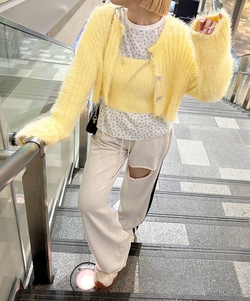 Alley by w closet(アリーバイダブルクローゼット)の「【Alley】ふわふわキャミソール(その他トップス・レディース・ピンク/イエロー/オフホワイト・FREE)」の12枚目の写真