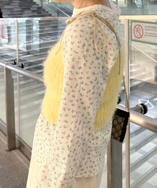 Alley by w closet(アリーバイダブルクローゼット)の「【Alley】ふわふわキャミソール(その他トップス・レディース・ピンク/イエロー/オフホワイト・FREE)」の13枚目の写真