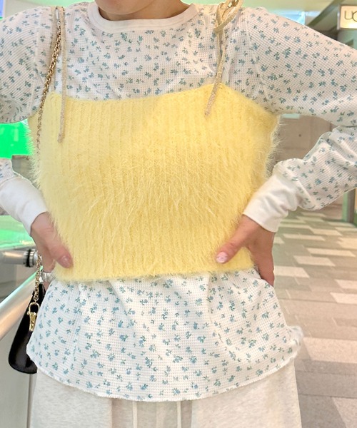Alley by w closet(アリーバイダブルクローゼット)の「【Alley】ふわふわキャミソール(その他トップス・レディース・ピンク/イエロー/オフホワイト・FREE)」の14枚目の写真