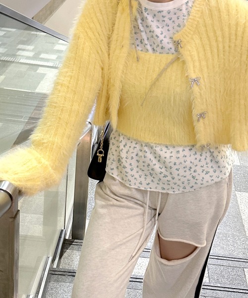 Alley by w closet(アリーバイダブルクローゼット)の「【Alley】ふわふわキャミソール(その他トップス・レディース・ピンク/イエロー/オフホワイト・FREE)」の17枚目の写真