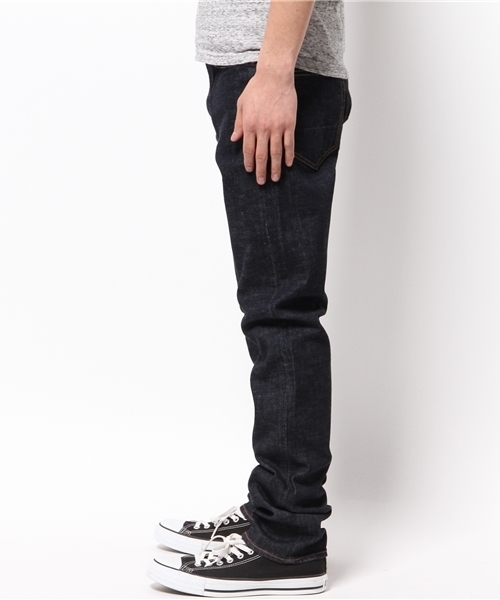 MYSELF ABAHOUSE（マイセルフアバハウス）の「セルビッチストレッチデニムテーパード（デニムパンツ・メンズ・ホワイト/ネイビー・SMALL/LARGE/MEDIUM/XX-LARGE）」の3枚目の写真