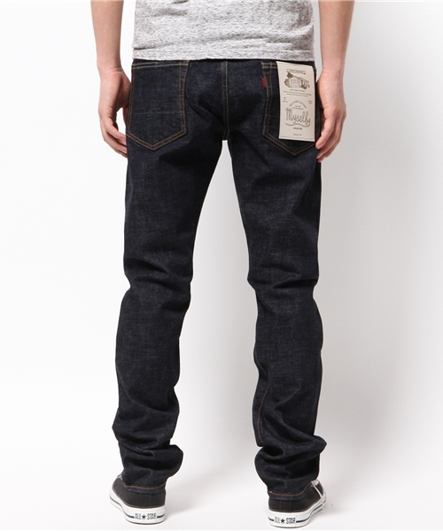 MYSELF ABAHOUSE（マイセルフアバハウス）の「セルビッチストレッチデニムテーパード（デニムパンツ・メンズ・ホワイト/ネイビー・SMALL/LARGE/MEDIUM/XX-LARGE）」の4枚目の写真