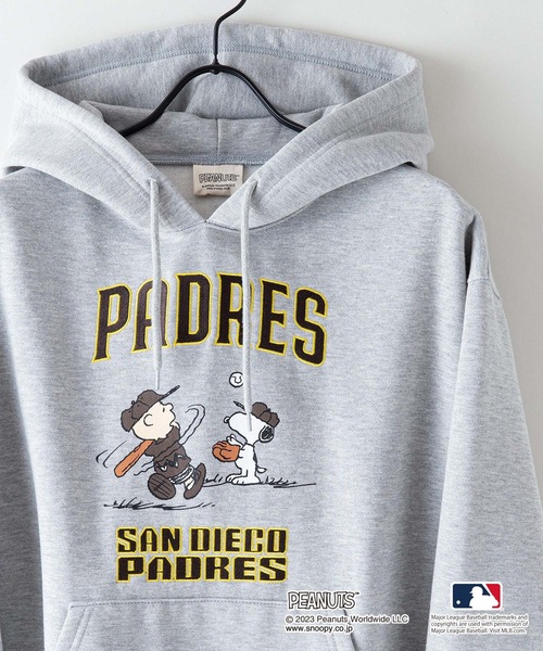 セール】【MLB ×PEANUTS】別注コラボ 裏起毛 フーディー プル