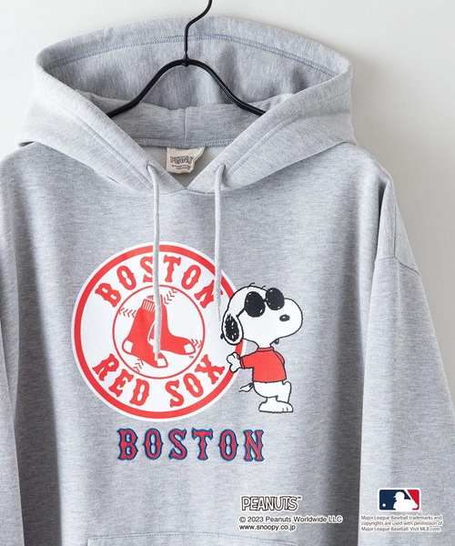 セール】【MLB ×PEANUTS】別注コラボ 裏起毛 フーディー プル
