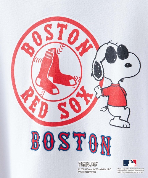 新品【MLB ×PEANUTS】別注コラボ　スヌーピー　フーディーパーカー　XL セール】【MLB ×PEANUTS】別注コラボ 裏起毛 フーディー プル