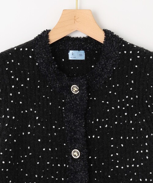 タグ付き新品✩︎⡱クミキョク❤︎ツイードニット ジャケット ネイビー 組曲（クミキョク）の「【組曲×setsuko sagittaire】サジテール
