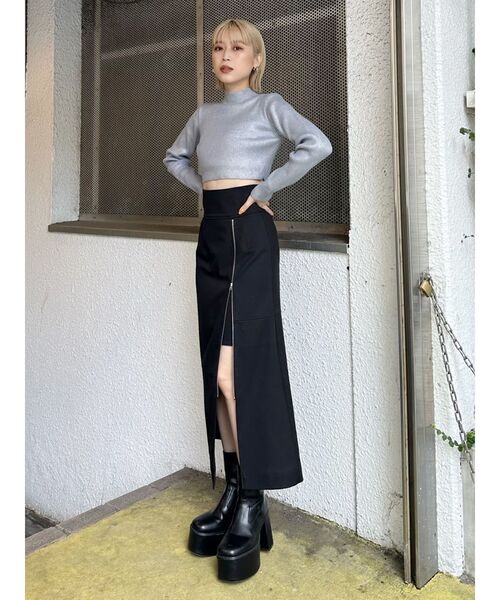 MURUA（ムルーア）の「メタリッククロップトニット（ニット/セーター・レディース・シルバー・FREE）」の10枚目の写真